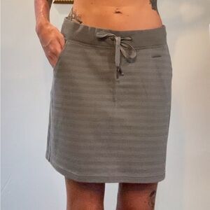 Smartwool grey striped wool skirt. Size medium.